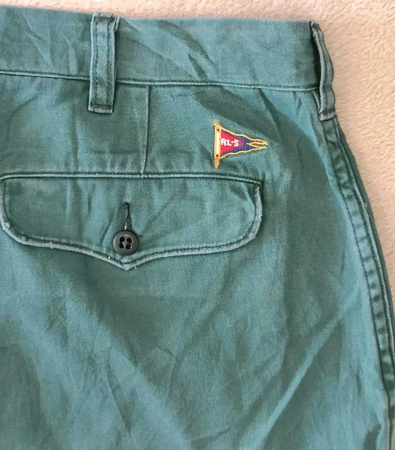 Short Polo Ralph Lauren RL-5 Vintage vert Taille 35 – photo 5